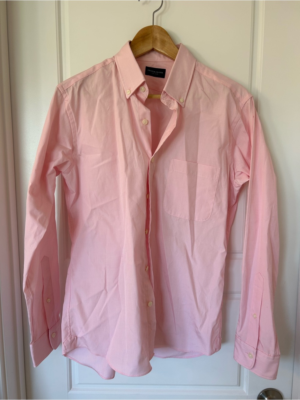 Proper Cloth men’s small Pink Button-Down Oxford Shirt